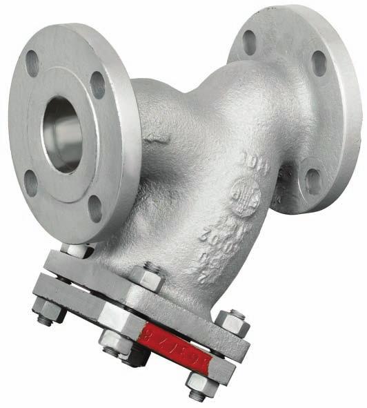 ASME flanges, steel Strainers for general use. Application: steam, water, oil and other process liquids. Fitted with drain plug. On request, supplied including EN 10204 3.1B certificate.