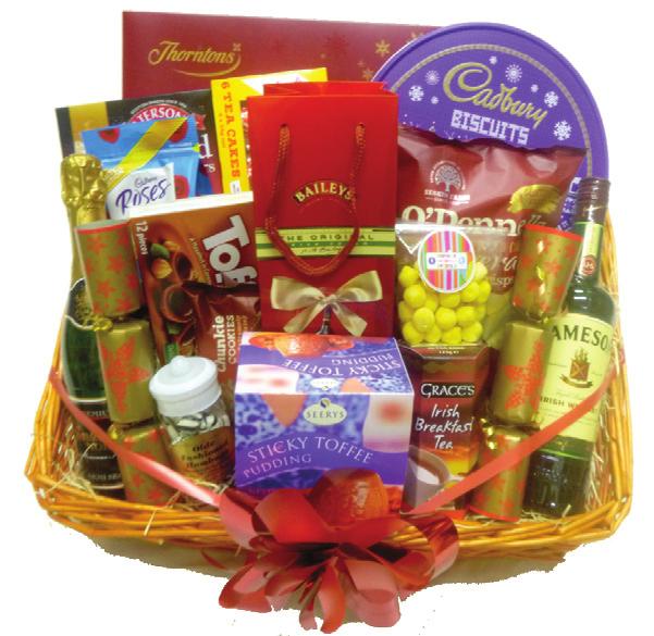 Grace s Traditional Irish Breakfast Tea 125g O Donnell s Hand-cooked Gourmet Irish Crisps (Sweet Thai Chilli) 100g Toiffee Chocolate Filled Toffees Beautifully presented in an Oval Wicker Basket (21