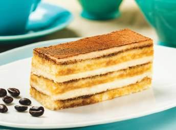 Slices Pre-Portioned Chocolate & Vanilla Cheesecake ( ) A creamy slice of