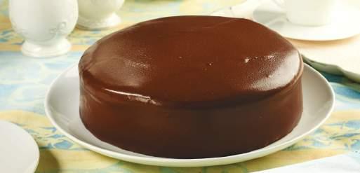 A delicious chocolate cake covered in rich dark chocolate ganache,