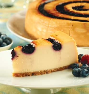 Code 1-805 Blueberry Brulee Our famous New York cheesecake with a generous swirl