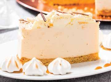 CODE 130069 FRENCH VANILLA A smooth vanilla cheesecake decorated with fresh cream