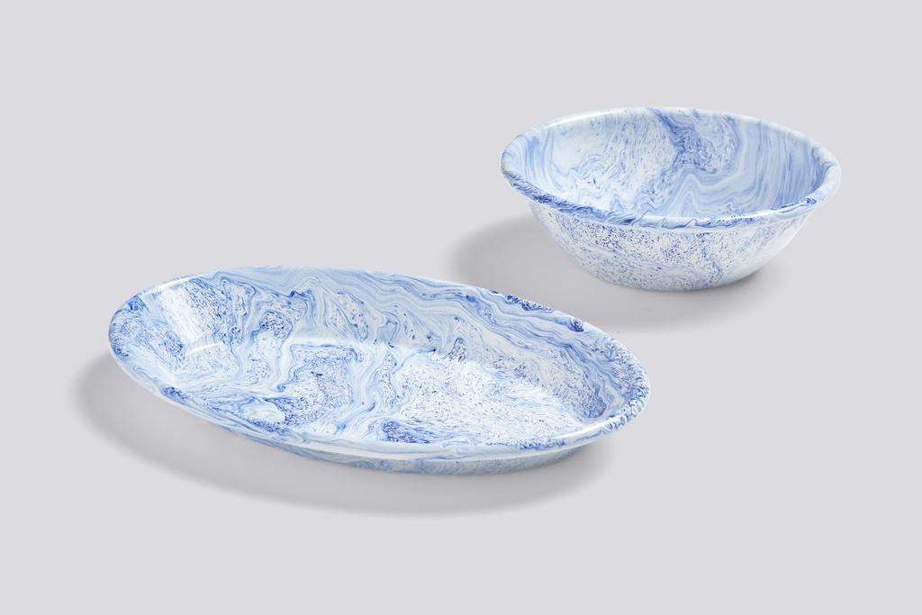 KITCHEN SOFT ICE 11 Design HAY Colour Blue Size Bowl / Ø21 x H7cm Oval dish / L31,5 x W21,5 cm