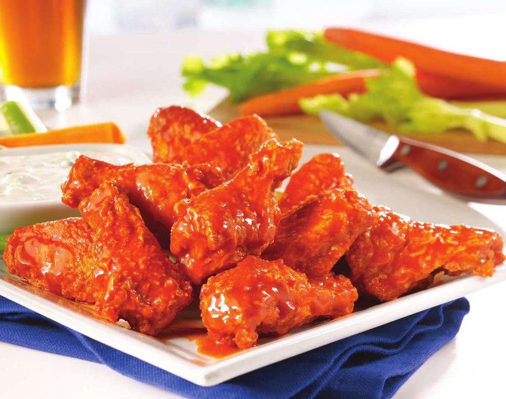 wings & FRIES COMBO Our Classic wings tossed with your choice of sauce & served with celery, carrots, your choice of dressing & a side of seasoned fries.