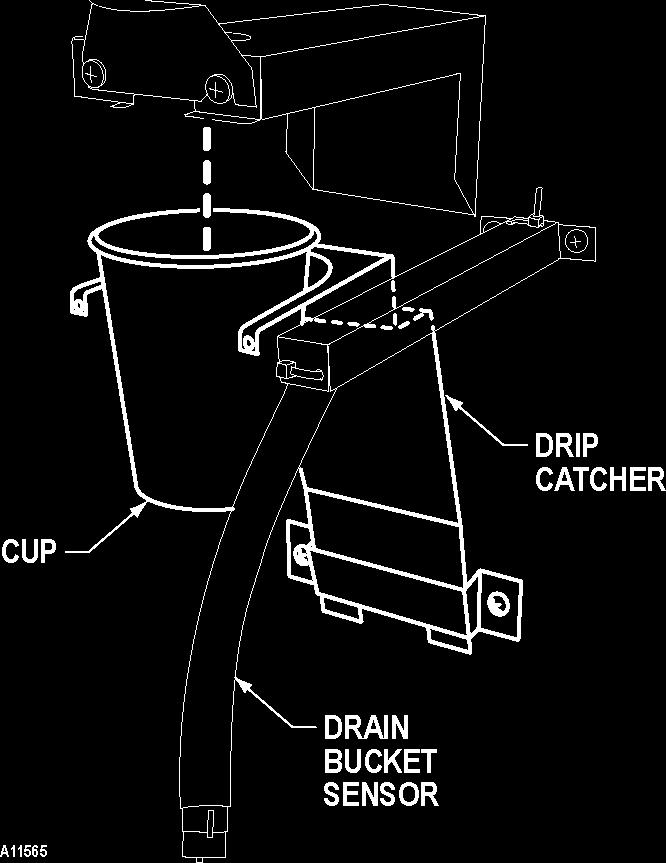 DRIP CATCHER Place a cup on the Drip Catcher Holder to catch any remaining liquid in the base of the cup station from dripping onto the floor when the door is opened during servicing. 1.