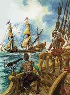 Drake and his Golden Hind raced up the coast after the heavy and slowmoving Spanish treasure ship.