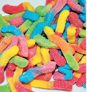 Colorful worms that are sour and sweet and too good not to