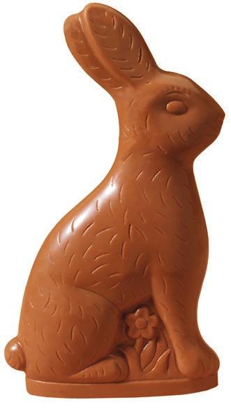 Classic Rabbit Skillfully molded in solid milk chocolate, no basket is complete