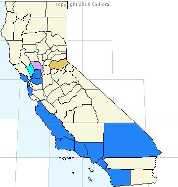 If you notice San Bernardino stretches from the high desert area in the east to a point near the coast.