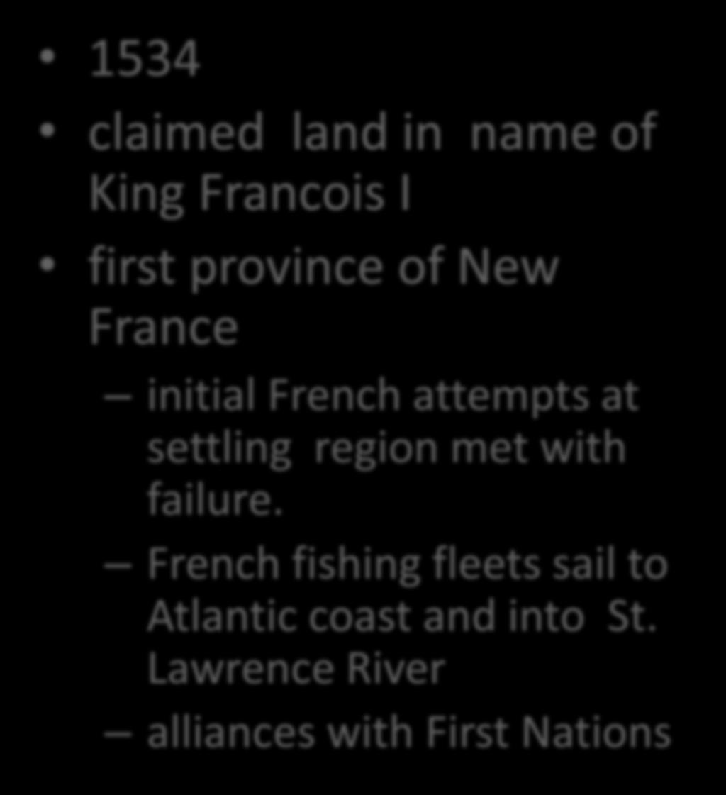 Jacques Cartier 1534 claimed