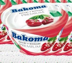 BAKOMA PREMIUM 140 g Premium yogurt with fruit simple composition shelf life: 28 days per tray: 12 per pallet: 2016 fat :