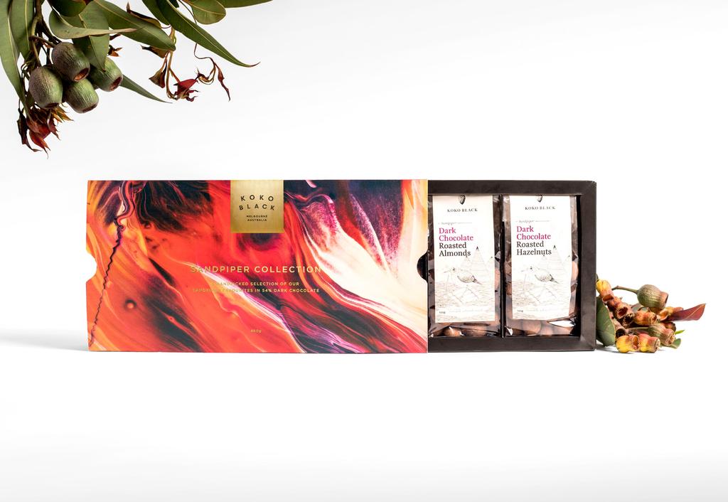 Sandpiper 4 Pack Collection A handpicked selection of our most-loved Sandpiper products in milk and dark chocolate. Each gift pack includes four of our favourite Sandpiper products.