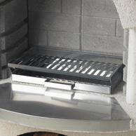 Gas Insert Fire Grate / Ash Pan Stainless steel grate with slide out removable ash drawer.