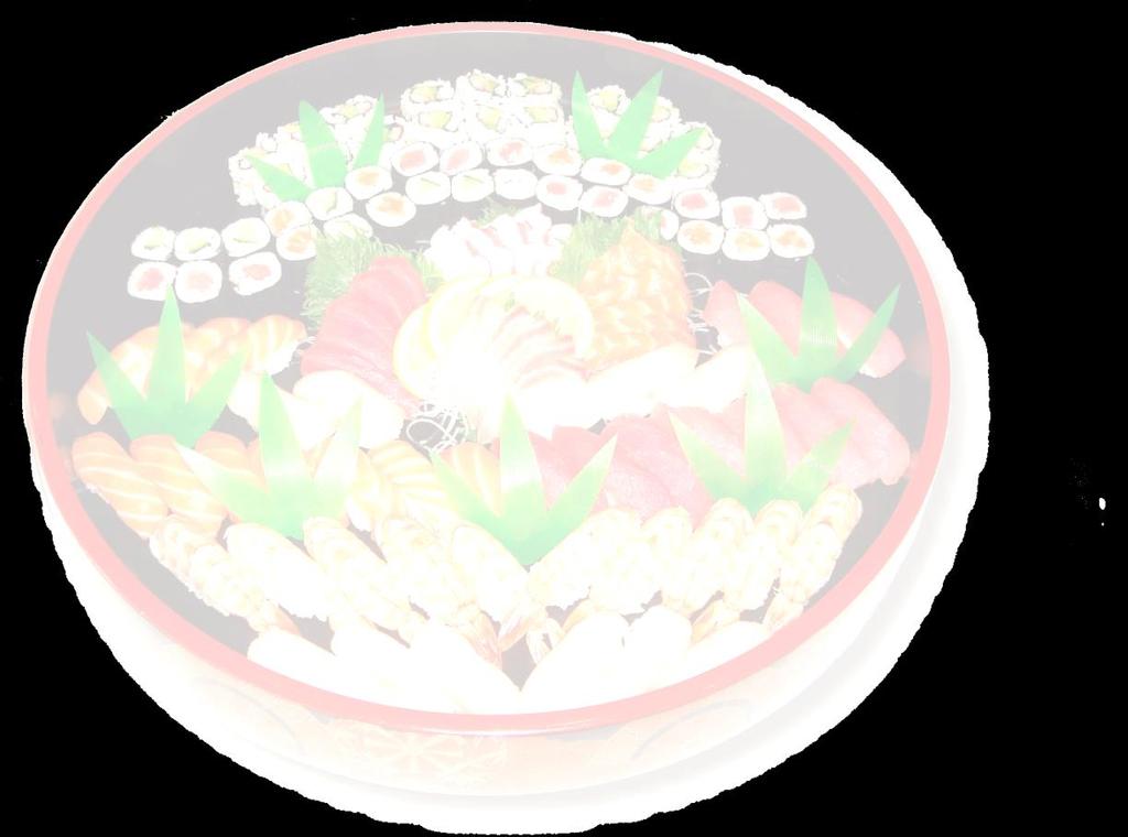 Party Platters A SUSHI PLATTER $65 30 pcs Rolls 18 pcs Nigiri Sushi
