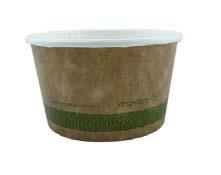 039 Paper bowls hot or cold Completely compostable paper bowls and lid combo.