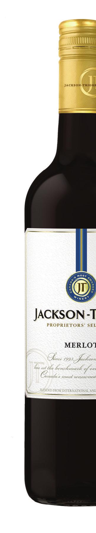 Red Wine MERLOT Jackson-Triggs Proprietors Selection, BC Aromas of fruit and herbal notes make up this smooth, full bodied wine with a velvety finish. glass $6. 00 ½ L $16. 75 litre $33.
