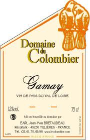 GAMAY I.G.P. du Val de Loire Vineyard: 1,5 ha Age of the vines : 25 years old (average) Gamay (5 000 bottles) Surface : 1 ha Culture : sustainable pest control, removing green bunches of grapes.