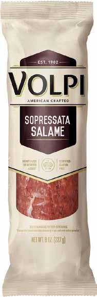 3.52 Cacciatore Dry Salsiccia Volpi Salami Italian Cacciatore 8/6 oz 76517142406 90823 3.52 cs Volpi Salami Italian Dry Salsiccia Fennel 8/6 oz 76517142405 215254 3.