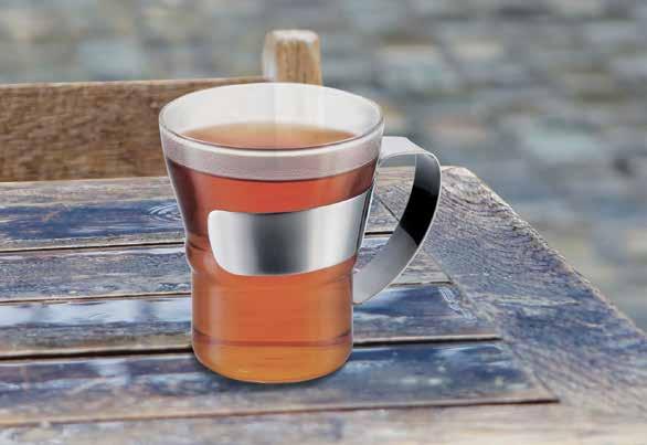 Assam Tea Glass with Handle ASSAM ASSAM tea glass with steel handle
