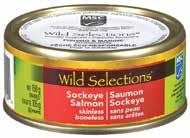 Clover Leaf Wild Selections Skinless Boneless Sockeye Salmon 12/150 g 4 50 29632 Case Price - 53.
