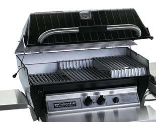 Broilmaster Super Premium Gas Grill Heads The top of the Broilmaster line, Large Cast Aluminum Grill head with 3-Piece Cast Cooking Grids (adjusts 3 levels*), Lid Stop, 40,000 Btu Bowtie Burner,