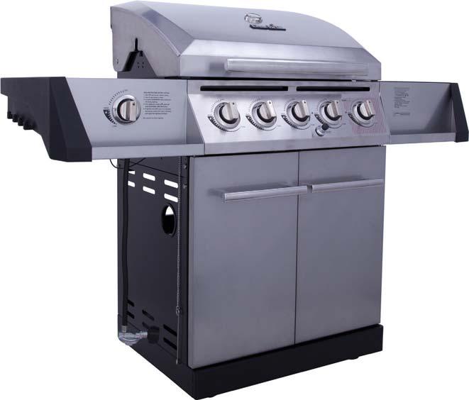 6-Burner Gas Grill Orgill # 8458838 / Mfg. # 463230511/0 Stainless steel handle and doors.