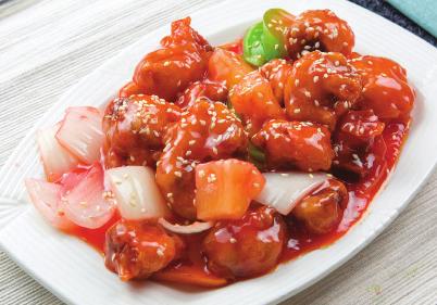 Basil Braised Pork with Brown Sauce 美極煎大蝦 SHRIMP WITH MAGGI