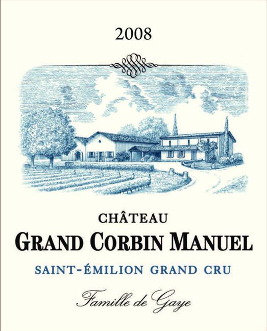 Ch. Grand Corbin Manuel Grand Cru Classe North West of St Emilion near Pomerol Owned by the de Gaye family since 2005 7 Ha of land in