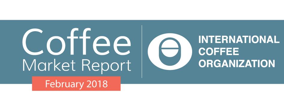 Coffee market settles lower amidst strong global exports The ICO composite indicator price declined by 1.2% in February 2018 to an average of 114.19 US cents/lb.