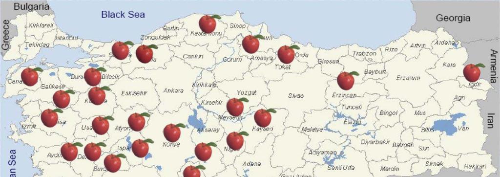 Apple Growing Regions in