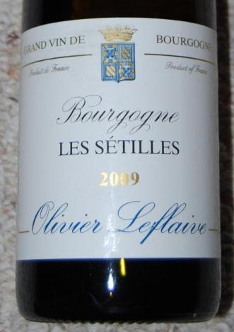 Les Sétilles Olivier Leflaive 2009 Bourgogne, France This white wine has 13.0 % vol. and Jungle Jim s sells it for $ 19.99.