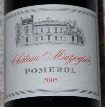 Château Mazeyres 2005 Pomerol, France This wine has 13.5 % vol. and Jungle Jim s sells it for $36.99,