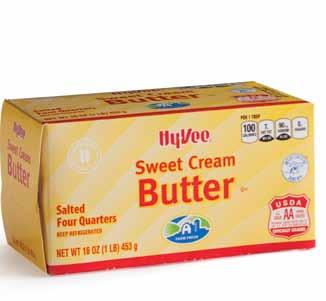 58 Hy-Vee butter select varieties 16 oz. (limit 2) 2 1.