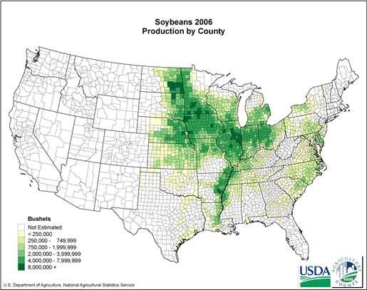 Soybean harvested -