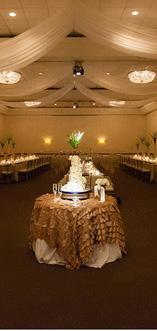The Bayview Room serves up to 80 guests for seated dinners and dancing.