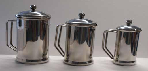 CAFETIERES We Have two different Types of Stainless Steel Cafetieres, High Polished