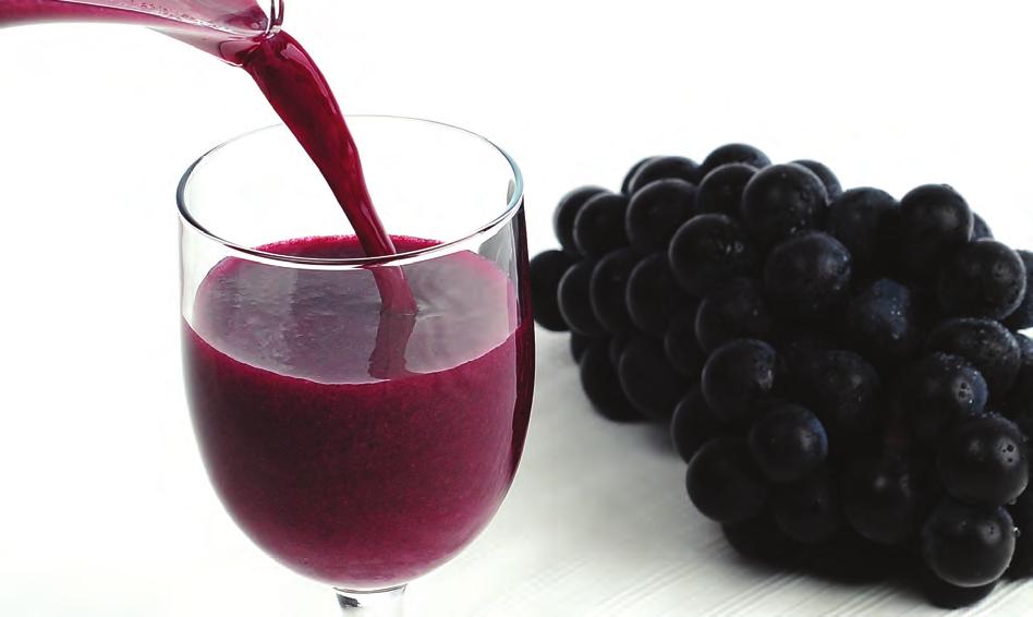 Grape Juice The purple coloring caused by flavonoid prevents blood clots and strengthens