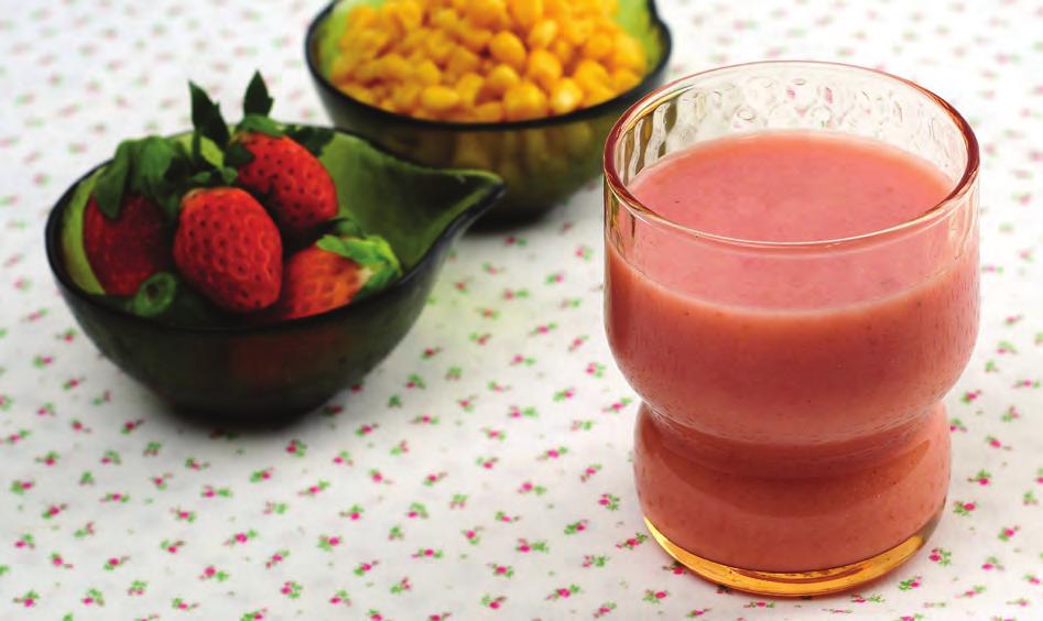 Strawberry Corn Milk Strawberry, the queen of vitamins meets corn