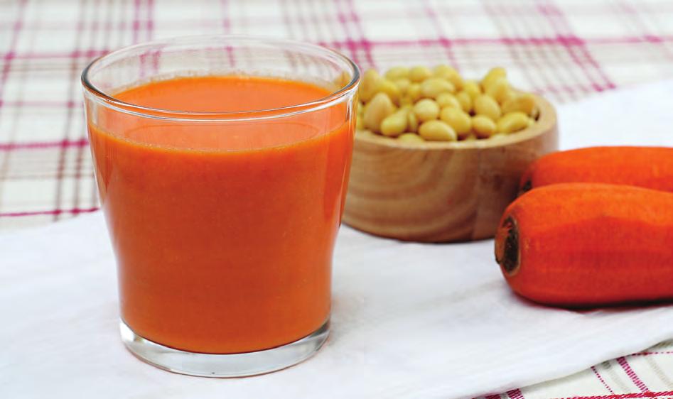 Carrot Soy Juice Carrot soy juice improves vision and helps prevent cancer.