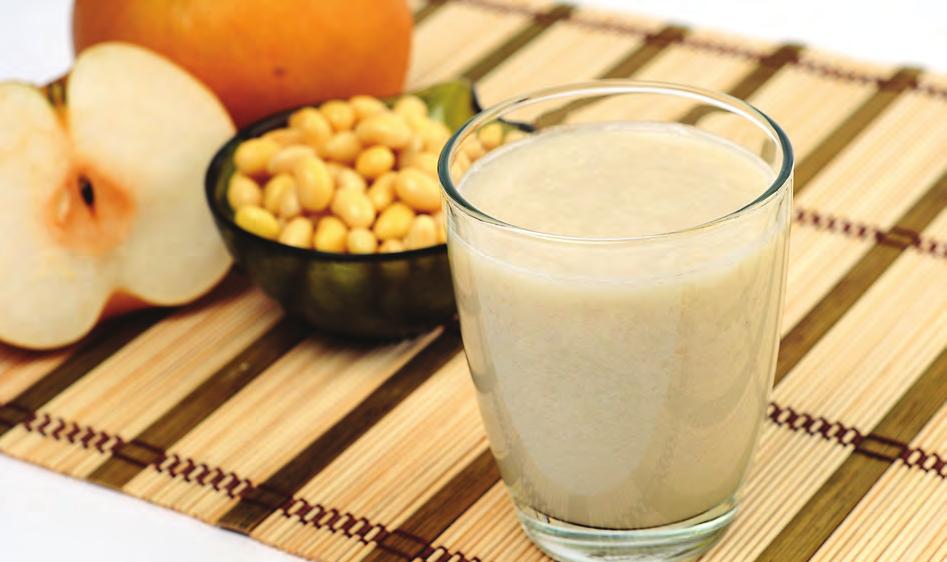 Pear Soy Juice Pear soy juice relieves fatigue and hangovers. It also promotes digestion.