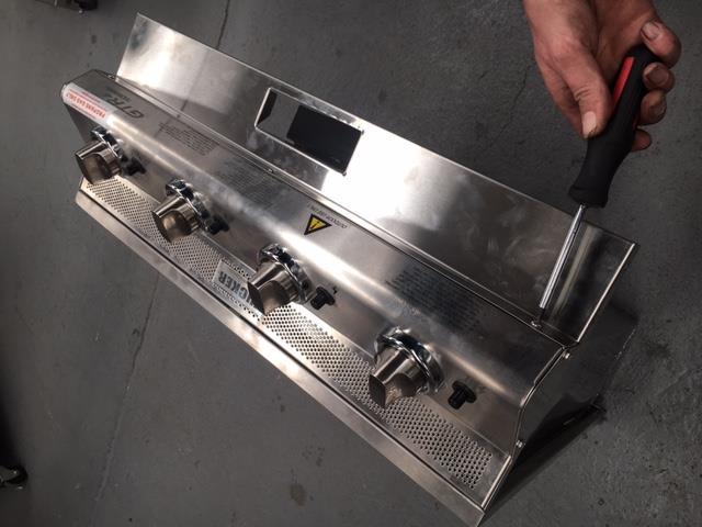 Grease Tray Fascia and it will locate in between the two Angle