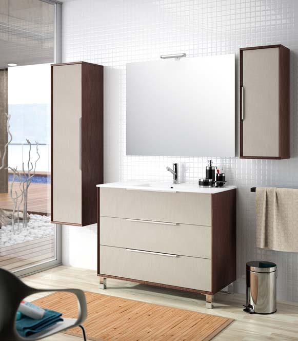 /1000 3 CLOSE DRAWERS /1000 / 3 CLOSE DRAWERS Composition Vanity 1 18752 Vanity 3 drawers dark oak / natural linen x 810 x 456 mm 367 1000 Basin IBERIA white porcelain without drain pipe clicker 810