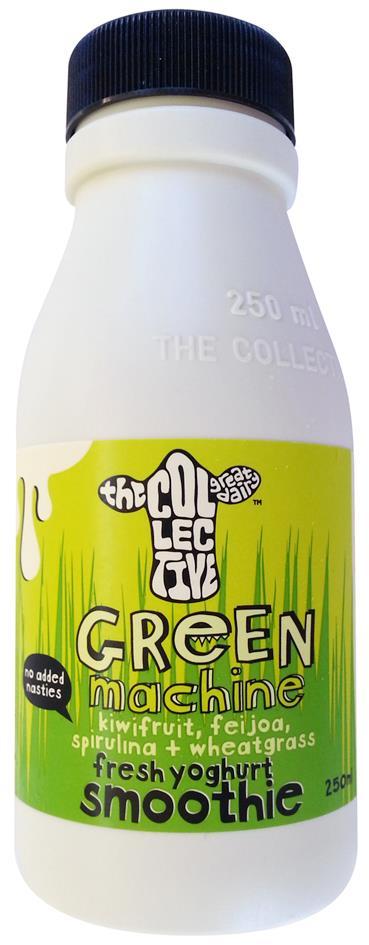 The Collective Green Machine Kiwifruit, Feijoa, Spirulina + Wheatgrass Fresh Yogurt Smoothie Epicurean Dairy New Zealand Drinking Yogurt/Fermented Beverages Event Date: Nov 2013 Price: US 2.82 EURO 2.