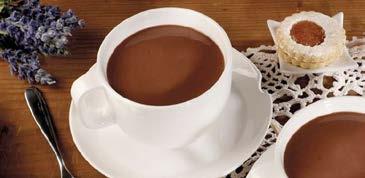 ITALIAN HOT CHOCOLATE A smooth and velvety taste, achieved with the best Dutch cocoa powder. Can be enjoyed as a traditional hot mug of cocoa, or cold as an unmissable dessert.