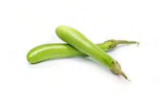 EGGPLANT F1 XANH Light green color, long straight shape of 22 cm in length, with waxy green skin.