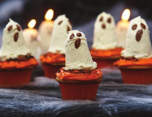 Rocket s Ghostly Cupcakes Your party's "curtain call dessert" might make guests shiver in fear, but no worries -- these moaning ghosts are all fluff!