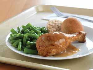 Roasted Chicken with Herbed Gravy and Green Beans Yield: 65 servings 212644 Pioneer Low-Sodium Roasted Turkey 1 bag 11.3 oz. Gravy Mix Made with Whole Grain Water 4 qt. 8 lb.