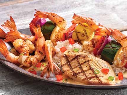 .. Shrimp & Veggie Skewer, Shrimp New Orleans and our Bourbon Street Mahi Mahi. 23.