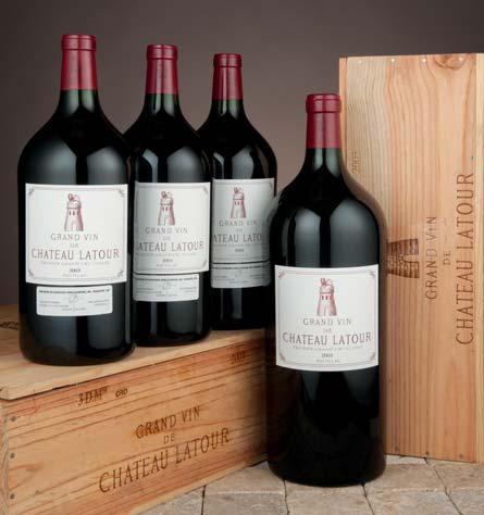 Château Palmer 2000 Margaux, 3me cru classé Lot 1476: Two base neck level; four labels slightly scuffed; two importers...floral nose, soft, undulating tannins, and tremendous opulence and flesh.