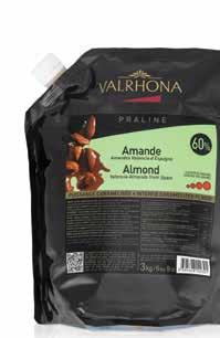3kg Pouch 50 % ALMON HAZELNUT 10859 Slightly sweet and sugary caramel notes preserve the flavor of almonds and hazelnuts in this praliné paste.